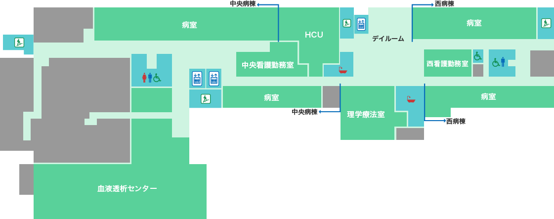 病院の施設案内（フロアマップ）｜船橋二和病院(千葉県船橋市)